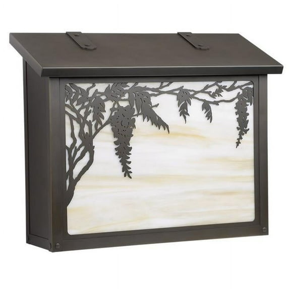 Wisteria Large Mailbox, Wispy White - Architectural Bronze
