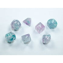 Wisteria Nebula Mini Dice with White Colored Numbers 10mm (3/8in) Set of 7 Chessex