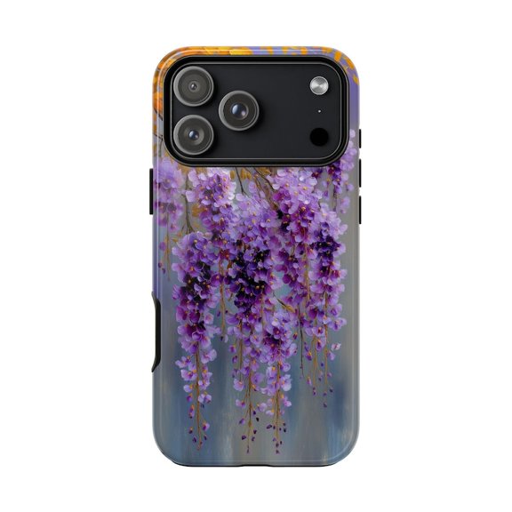 Wisteria Purple Hanging Vines Case for iPhone 17 16 15 14 13 12 11 Pro Max