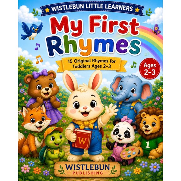 Wistlebun Little Learners My First Rhymes: 15 Original Rhymes for Toddlers Ages 2-3, Book 1, (Paperback)