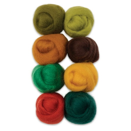 Wistyria Editions 100% Wool Roving Woodsy 8pc