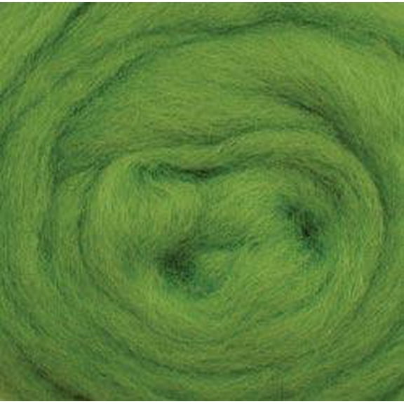 Wistyria Editions 100% Wool Roving - Lime, 14"
