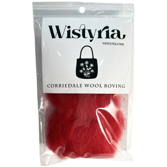 Wistyria Editions Wool Roving 14" -Red