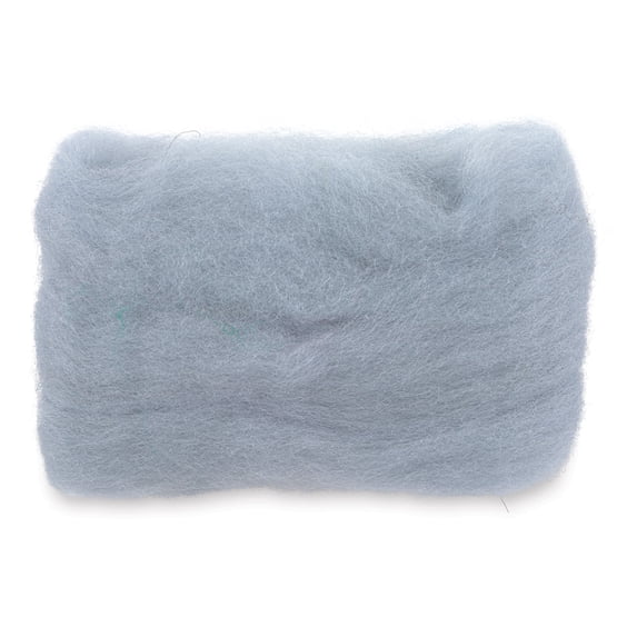 Wistyria Editions 100% Wool Roving - Soft Grey, 14"