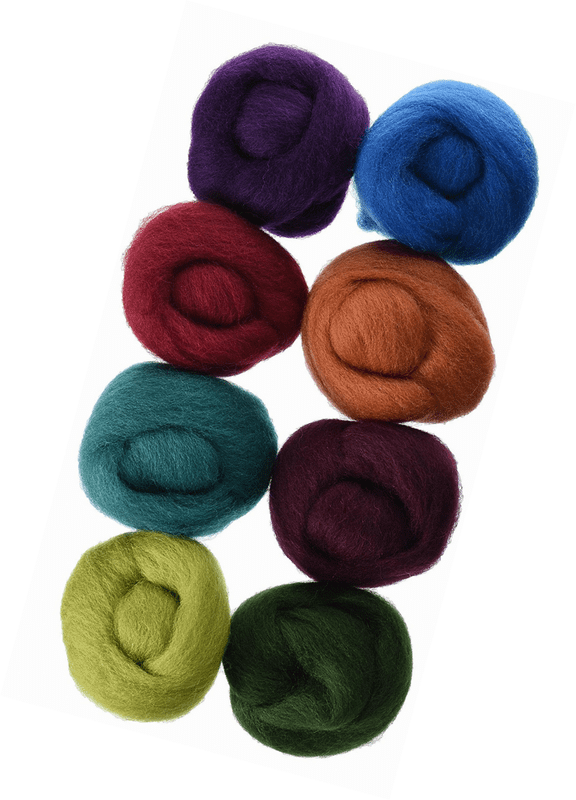 Wistyria Editions WR-905R Wool Roving, The Bouquet, 8-Pack