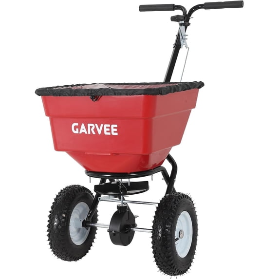 Wisykoke 100 LBS Push Broadcast Spreader, 12FT Spreading Width, 13