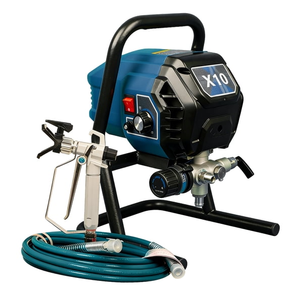 Wisykoke 2900PSI Stand Airless Paint Sprayer, 700W Electric Airless Sprayer, 4 Modes & Stepless Control, 0.39GPM Handheld Paint Sprayer with Rod & Kits for Indoor Outdoor DIY