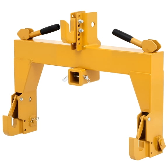 Wisykoke 3-Point Quick Hitch with 3000 LBS Lifting Capacity, Compatible with Category 1 Tractors, Attachment Between Lower Arms, 2 Receiver