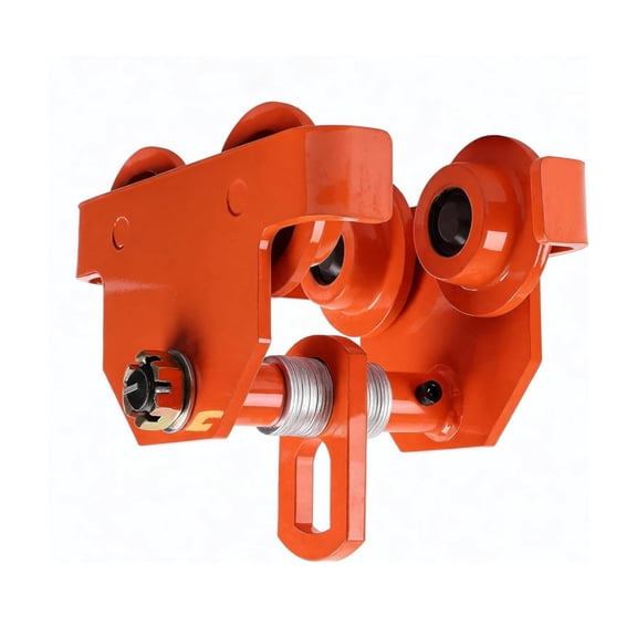 Wisykoke 4400 LBS/2 T Manual Trolley, Push Beam Trolley, I-Beam Flange Dual Wheels Width 2.5-8 Inch. Heavy Duty Manual Roller Trolley for Electric Hoist