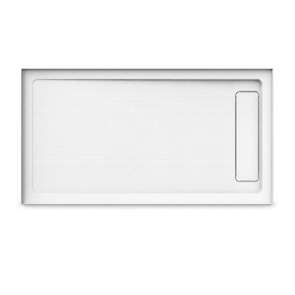 Wisykoke 48 x 32 Inch Acrylic Shower Base, Right Drain Rectangular Shower Pan, 3-Sided Waterproof Non Slip, White