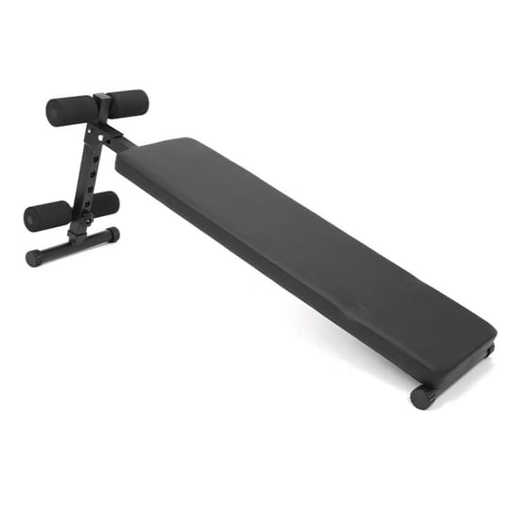Wisykoke 5-Position Adjustable Decline Sit-Up Bench, Ab Workout Bench with Foam Leg Rollers, 220 Lbs Capacity, Foldable for Home Gym, Black