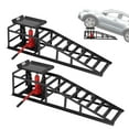 thumbnail image 1 of Wisykoke 5 Ton Hydraulic Car Ramps Set of 2, Heavy Duty 11000 LBS Low Profile Portable Car Lift Ramp for Oil Change & Garage Repair, Steel Ramps for Trucks, Low Cars, 1 of 9