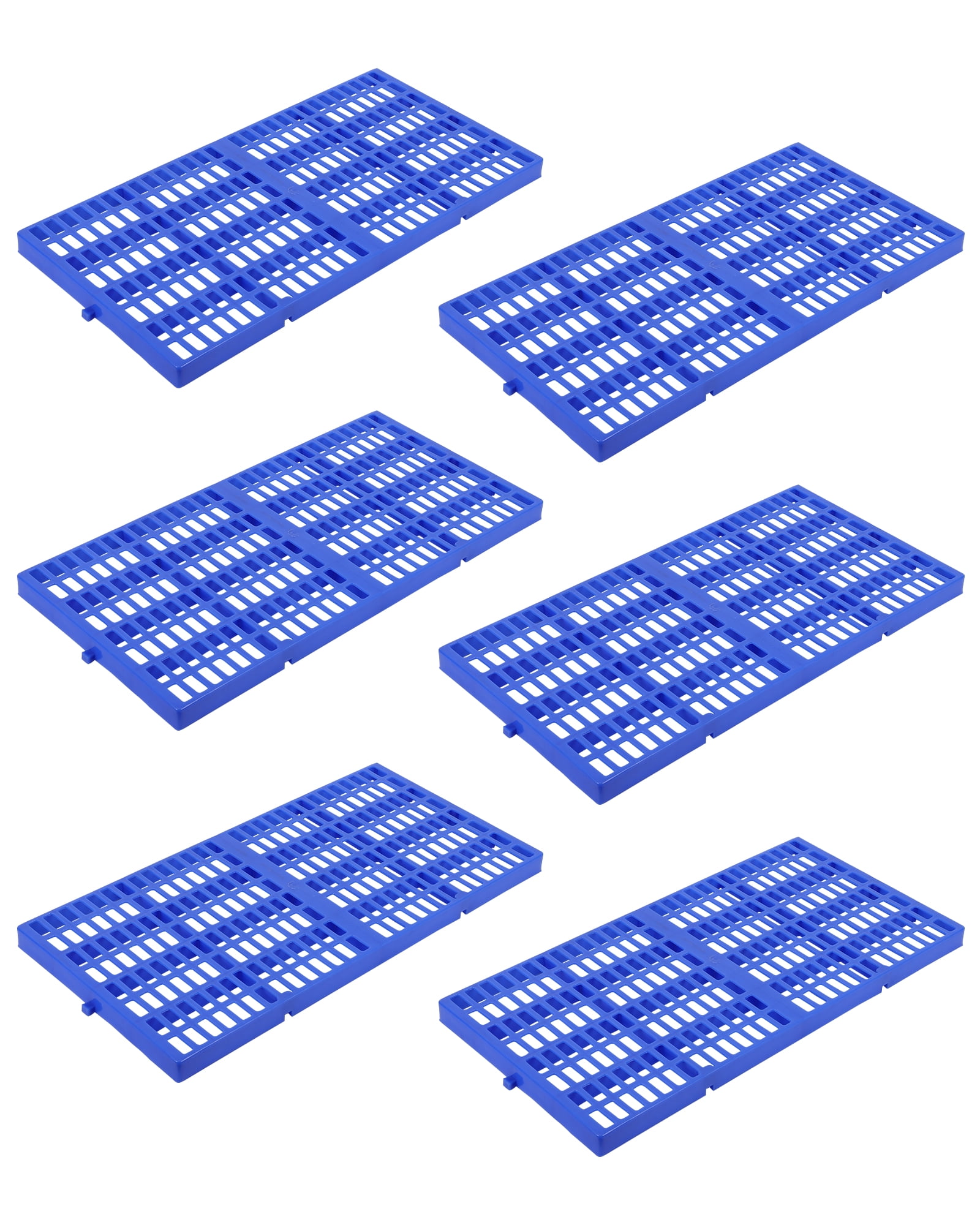 Floor Stackable File Wisykoke 6 Pack Plastic Floor Pallets, Heavy Duty Stackable Storage ...