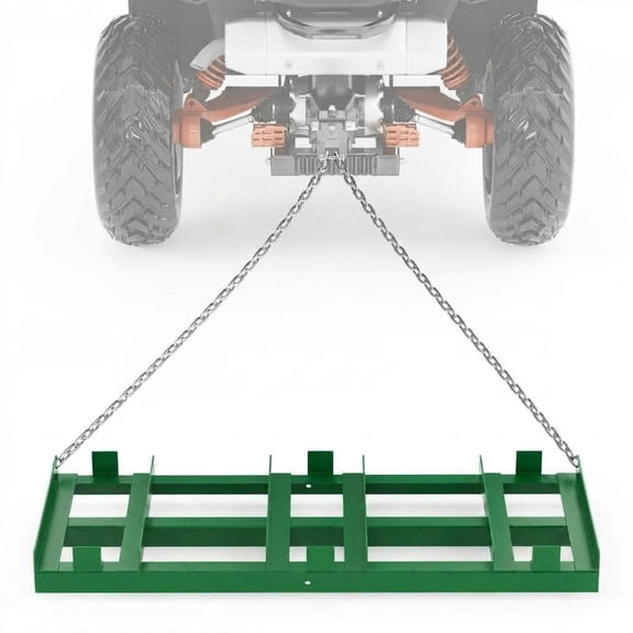 Wisykoke 6FT Drag Harrow Driveway for ATV, Tractor & UTV, 72inch Tow Behind Driveway Grader with 6FT Chain Link, Landscape Rake for Gravel, Sand, Soil & Hay, Lawn Leveling Tool for Yard & Pasture