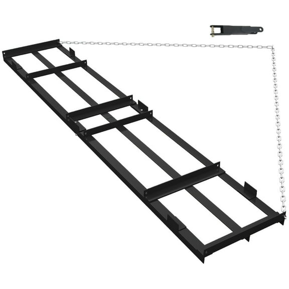 Wisykoke 8 FT Driveway Drag with 6 FT Chain, Drag Harrow Driveway Grader, Tow Behind Lawn Rake for ATV, UTV, Tractor, Lawn Leveling Rake for Gravel, Sand, Soil, Hay