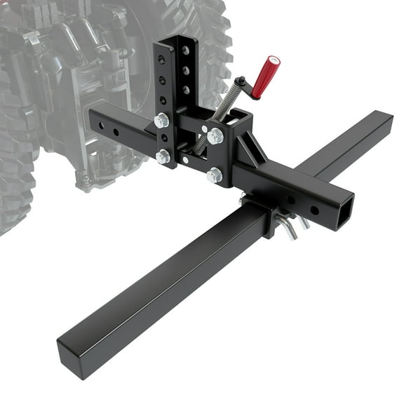 Wisykoke ATV Manual Implement Lift, 1-Point Lift System with 2 in Receiver, Multi-Height Adjustments Quick-Attach Accessories for Tractors
