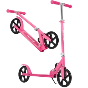 Wisykoke Foldable Kids Scooter, Aluminum & Plastic Big Wheel Kick Scooter with Stand, Lightweight Commuter Scooter for Kids Teens