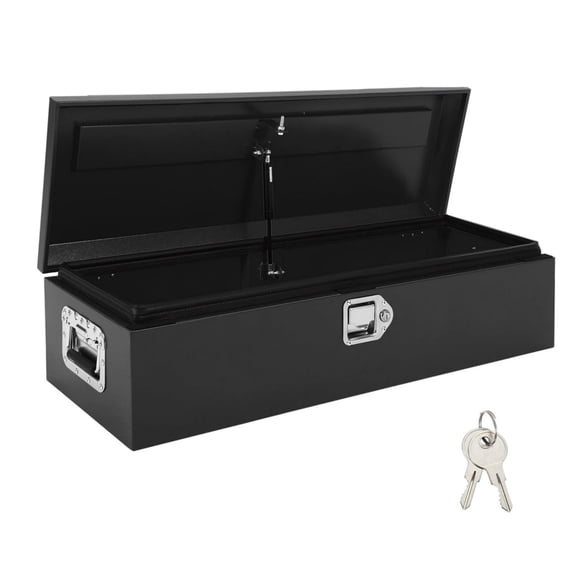Wisykoke Truck Bed Tool Box 39x13x9.6 Inch Steel Tool Box for Truck Bed, Secure Storage Organizer, Waterproof Design, for Pickup, RV, Trailer, Black