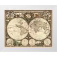 thumbnail image 1 of Wit, Frederick de  14x12 White Modern Wood Framed Museum Art Print Titled - Nova Totius Terrarium Orbis, 1660, 1 of 4