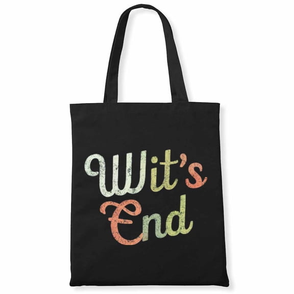 Wit's End Cemetery Funny Teacher Halloween Costume Gifts Canvas Bag 2Pcs