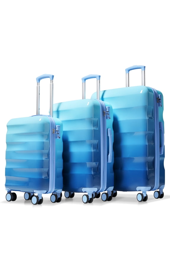 3-PC Hardshell Suitcase Set with TSA Lock & Spinner Wheels
