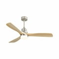 thumbnail image 1 of Witaxima 52 Inch Ceiling Fan with Dimmable LED Light, 6-Speed Remote Control, 3 Wood Blades, Reversible DC Motor for Bedroom/Living Room, Brushed Nickel, 1 of 7