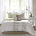 thumbnail image 1 of Witaxima Full/Queen 6-Piece Embroidered Quilt Set, Yellow Reversible Microfiber Bedding with Decorative Pillows, 1 of 11