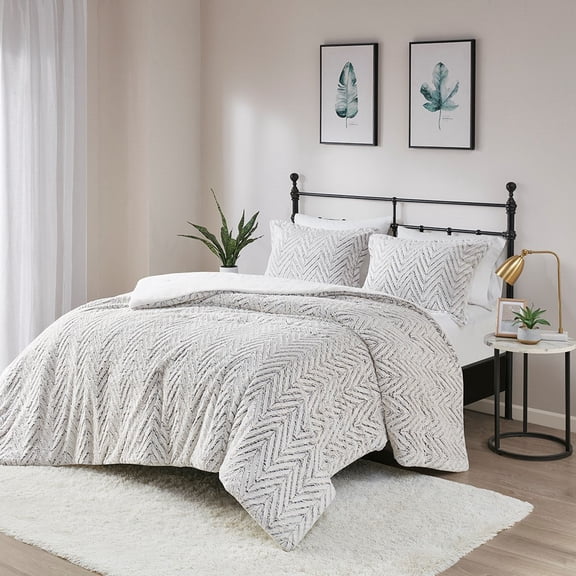 Witaxima King/Cal King Down Alternative Comforter Set, Ultra Plush Faux Fur, Ivory Color, Machine Washable, 1 Comforter & 2 Shams