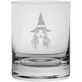 thumbnail image 1 of Witch 2 Happy Halloween Etched 11oz Crystal Rocks Whisky Glass, 1 of 1