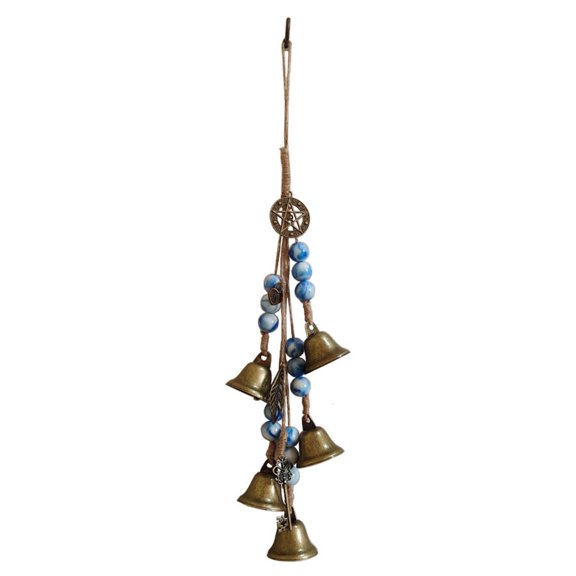 Witch Bells 1 Pieces Door Knob Hanger Witchcraft Decor Wind Chimes Positive Energy Decor Magic Home Protection Bells Handmade Clear Negative Energy Witch Door Knocker for Boho Decor