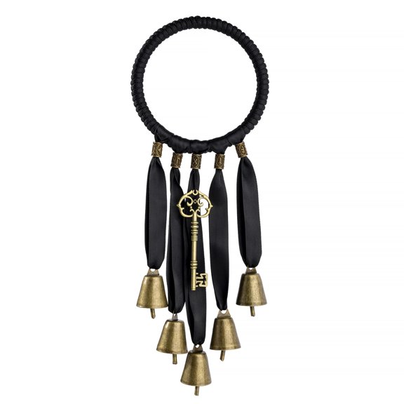 Witch Bells for Door for Protection Outdoor Hanging Bells Handmade Witches Bell for Door knob Magic Wind Chimes Bells for Home Protection Witchcraft Bell Decor (Retro Brown)
