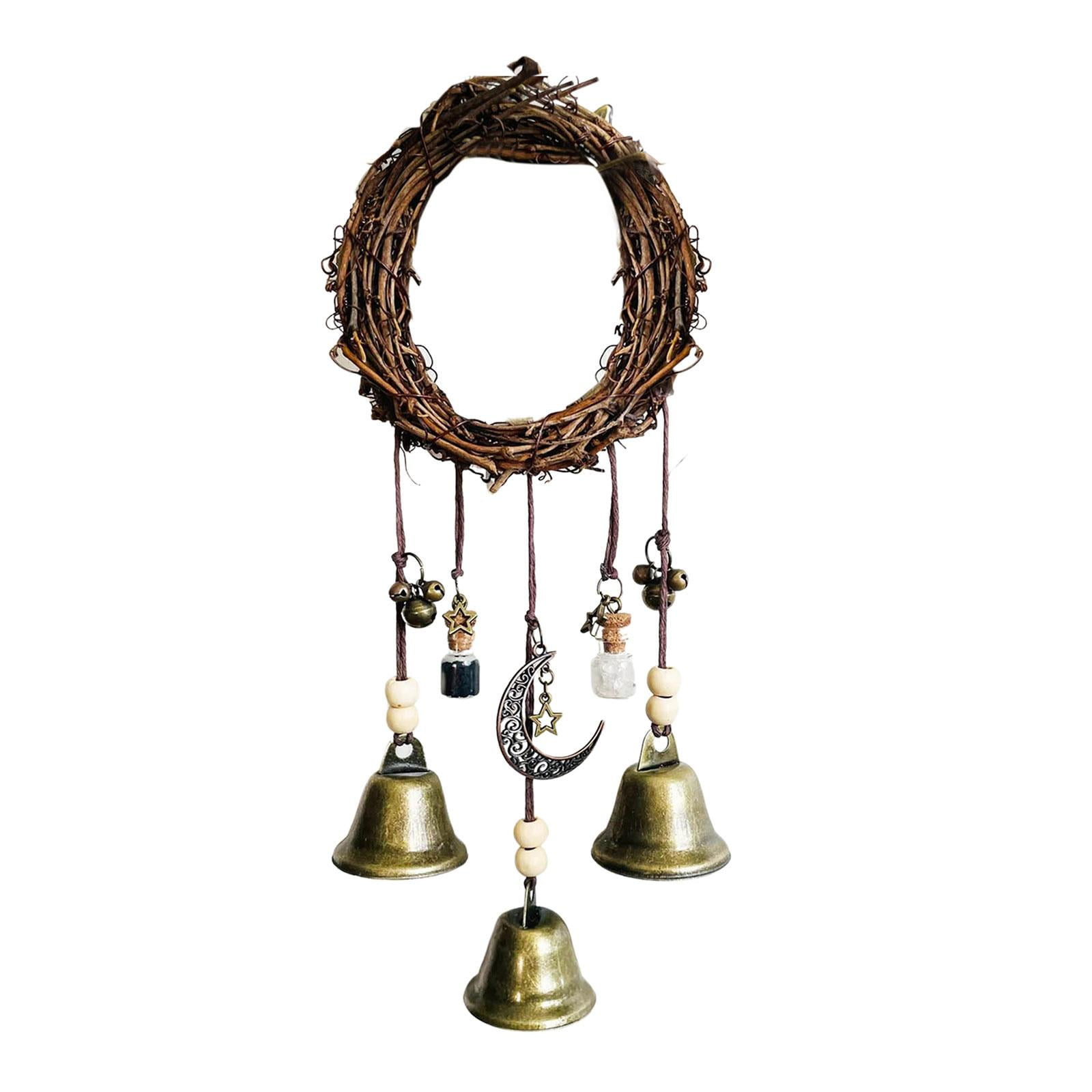 Witch Bells for Door Knob for Protection - Witch Decor for Home and Kitchen  - Wiccan Altar Supplies - Witchcraft Room Decor - 13 Inches