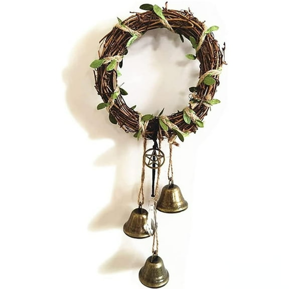 Witch Bells for Home Decor, Hanging Halloween Christmas Bells, Witch Decor Aesthetic Wind Chimes(Style 1, 1Pack)