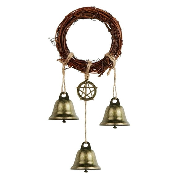 Witch Bells for Home Decor, Hanging Halloween Christmas Bells, Witch Decor Aesthetic Wind Chimes(Style 3, 1Pack)