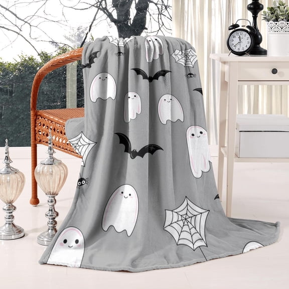 Witch Black Cat Halloween Throw Blanket 50x60 Inch Gothic Horror Theme Ultra Soft Plush Lightweight Blanket