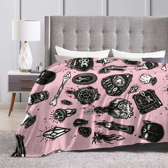 Witch Blanket Flannel Throw - Unisex Gift for Men, Women &
