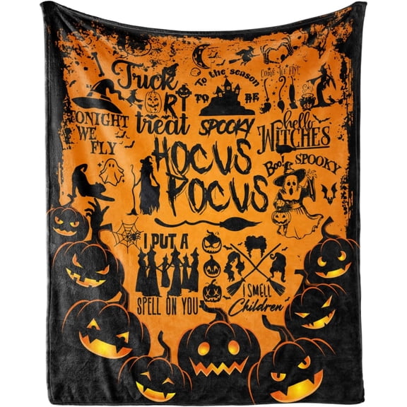 Witch Blanket Halloween Throw Blankets for Couch Sofa Bed Chair Halloween Bedroom Decor Witch Flannel Blanket for Women Halloween Decorations Blanket 50"x40"