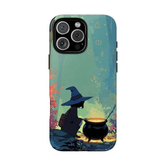 Witch Brewing Cauldron Forest Scene Case for iPhone 17 11 12 13 14 15 16 Pro Max