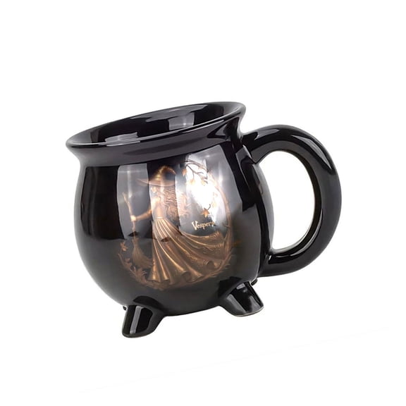 Witch Brewing Themed Coffee Cup With Cauldron Design Resins Hot Beverage Drinkware Mug Multipurpose Kitchen Accessories