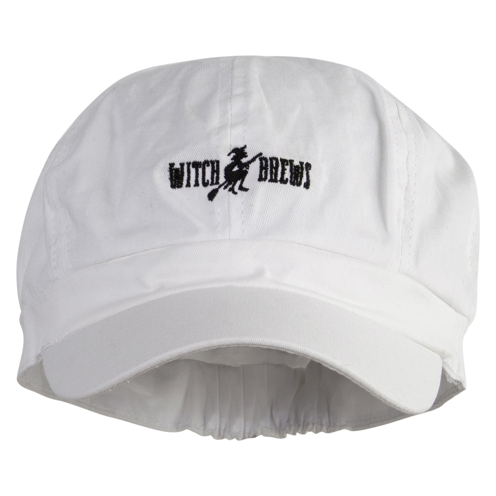 Witch Brews Embroidered Cotton Elastic Newsboy Cap - White OSFM ...