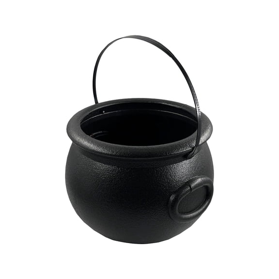 Witch Bucket Halloween Decorations Halloween Witch Pot Plastic Flame Bucket Cauldron Halloween Candy Bucket Candy Rack Jar Bucket Decorations