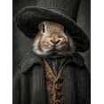 thumbnail image 1 of Witch Bunny Pointed Hat Canvas Spooky Cute Cottagecore Gothic Halloween Wall Art, 1 of 8