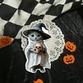 thumbnail image 1 of Witch Cat Acrylic Keychain Style B Cute Gothic-Themed Accessory, 1 of 9
