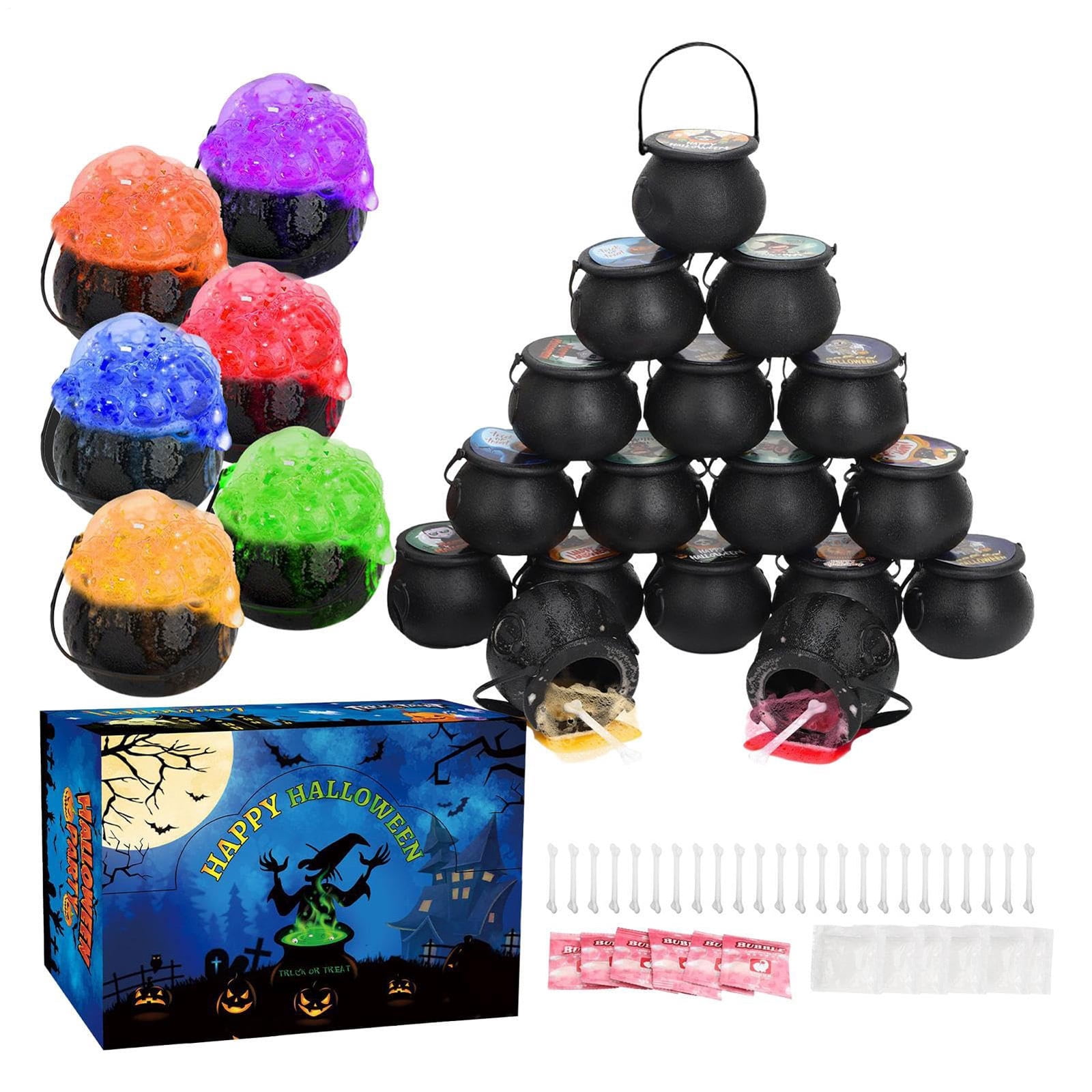 Witch Cauldron Bowl with Curved Top Handle for Easy Carrying Or Hanging ...
