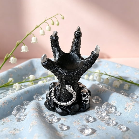 Witch Claw Crystal Ball Holder,4.33 Inch Multi-use Tabletop Display Decor for Halloween Home Office Counter Holiday Layout