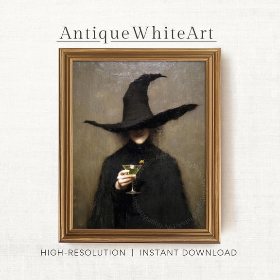 Witch Cocktail Portrait Wall Art Print