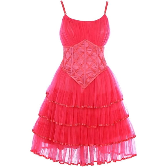 Witch Costume Pink Lace Slip Dress