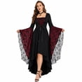 thumbnail image 1 of Witch Costume Women Halloween Costumes 2026 Bat Sleeve Dress Vampire Renaissance Medieval Adult Gothic Dresses White 3XL, 1 of 6