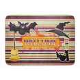 thumbnail image 1 of Witch Costume and Broom on Stripes Halloween Machine Washable Memory Foam Mat, 1 of 4