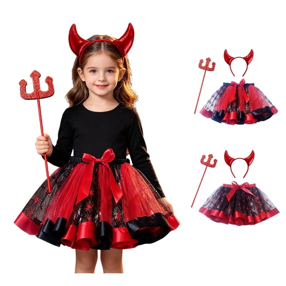 Witch for Kids Tutu Skirt Witch Outfit Set Halloween Dress Party Girls Size 2-7 Years